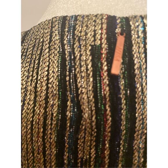 Anthropologie - Misa Metallic High-Low Midi Dress size M - Picture 10 of 14